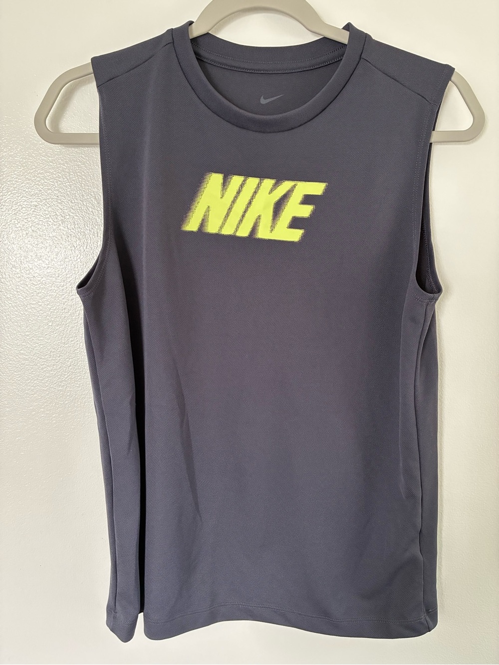 Nike Gray Performance Tank with Yellow Accent